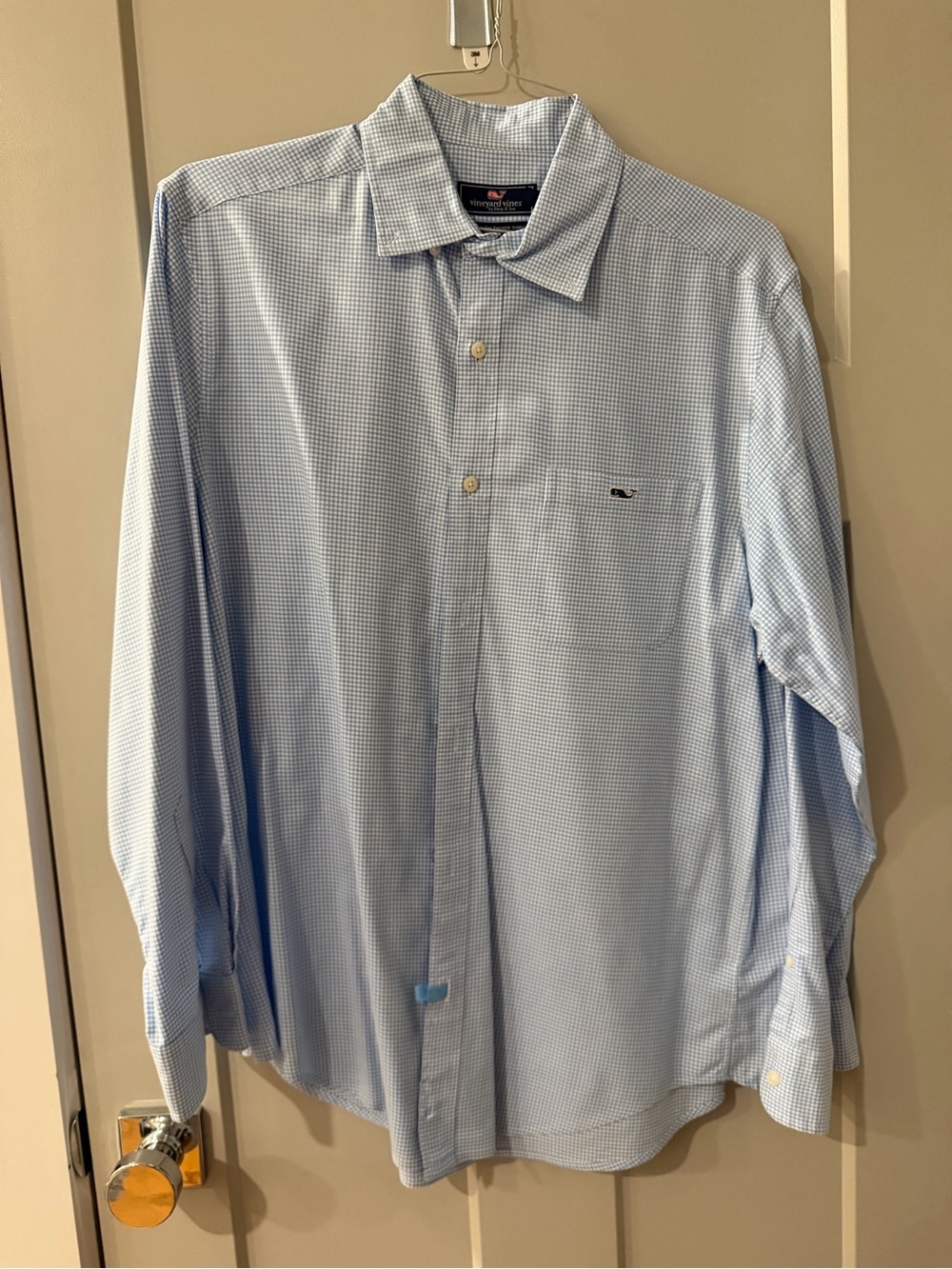 Vineyard Vines Classic Fit Tucker Shirt Men’s Medium Blue Check Button Down